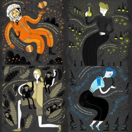 Artistic contribution of Rachel Ignotofsky. Some of the “firsts” which female scientists have added to everyday technology, mathematics, and science.
